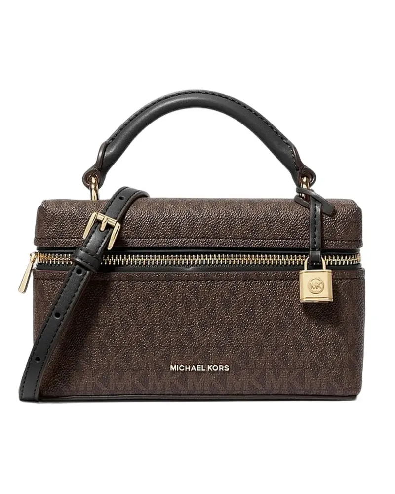 Michael Kors Wandelbare Jana Umhängetasche mit Logo - Braun Braun