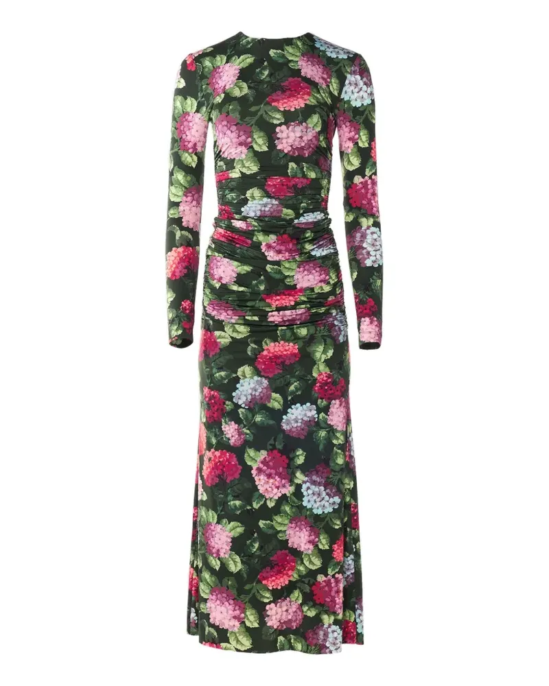 Carolina Herrera New York hydrangea-print maxi dress - Grün Grün