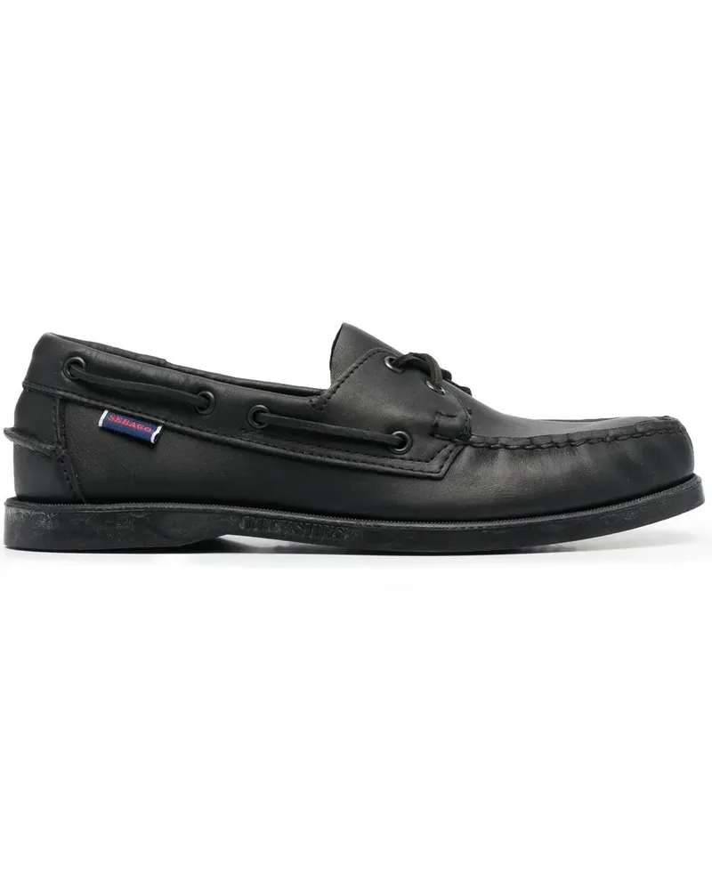 Sebago Portland Segelschuhe - Schwarz Schwarz