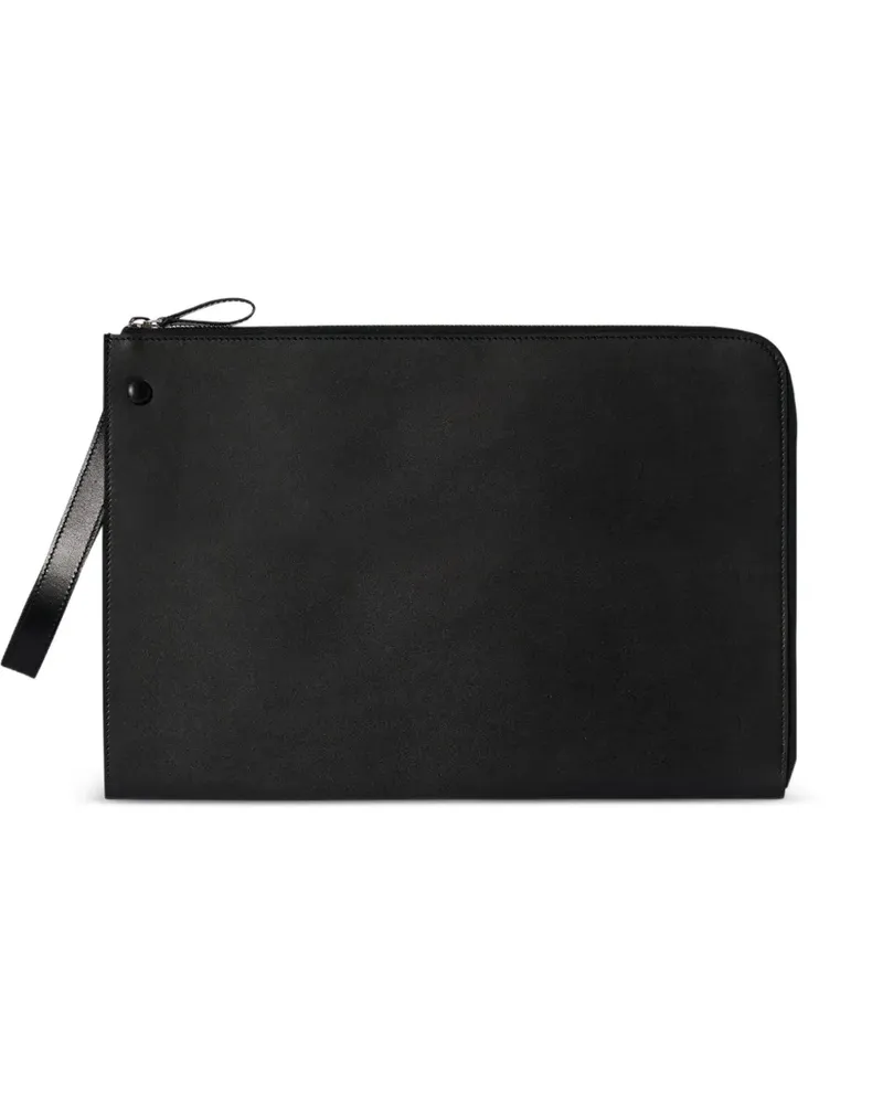 The Row wrist-strap zip-top clutch bag - Schwarz Schwarz