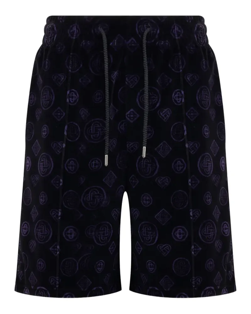 Casablanca Paris monogram-pattern shorts - Schwarz Schwarz