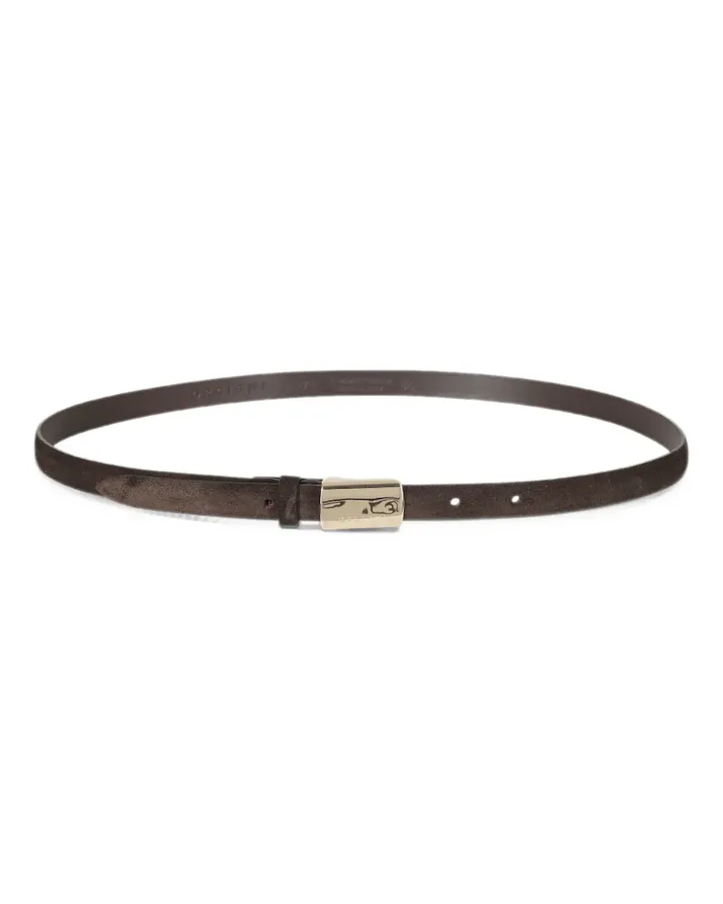 Orciani Peach suede belt - Braun Braun
