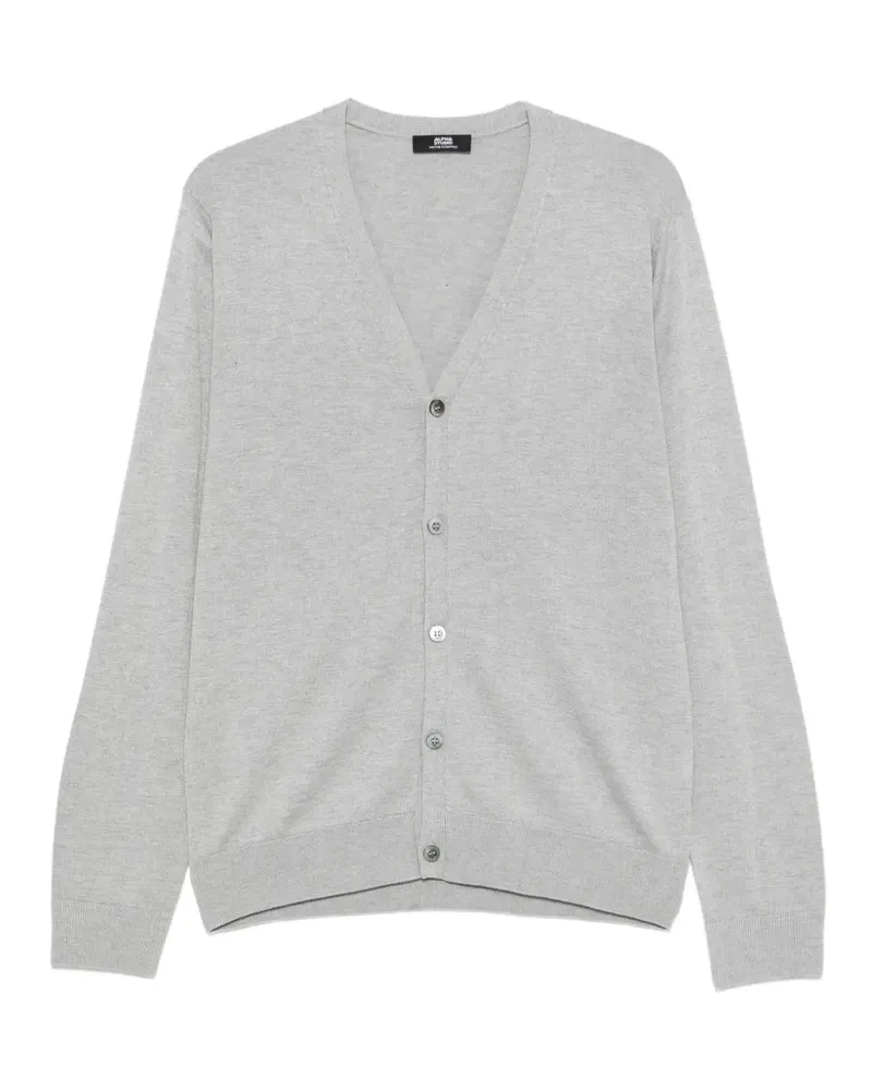 Alpha Studio button V-neck cardigan - Grau Grau