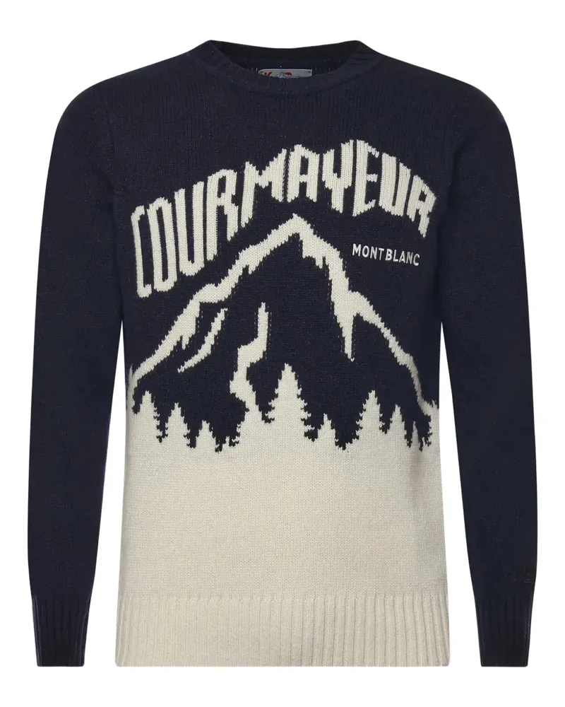 MC2 Saint Barth Pullover mit Logo-Print - Blau Blau