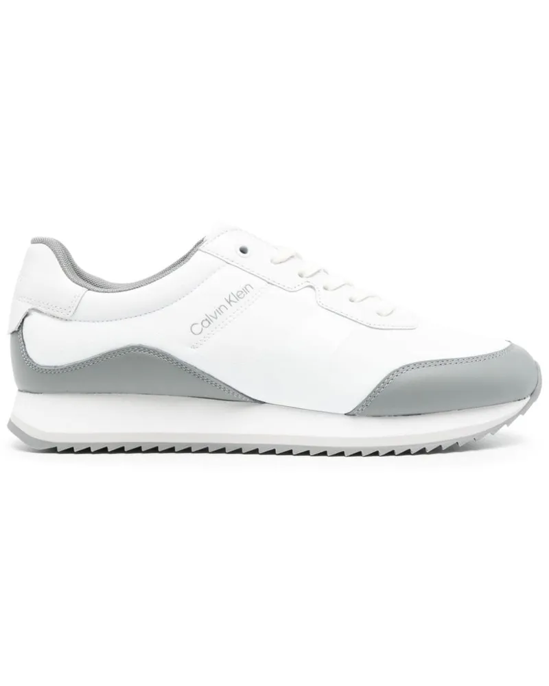 Calvin Klein Sneakers mit Kontrasteinsätzen - Weiß Weiß