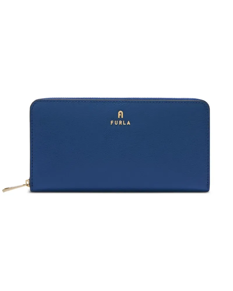 Furla XL Camelia Portemonnaie mit Logo - Blau Blau