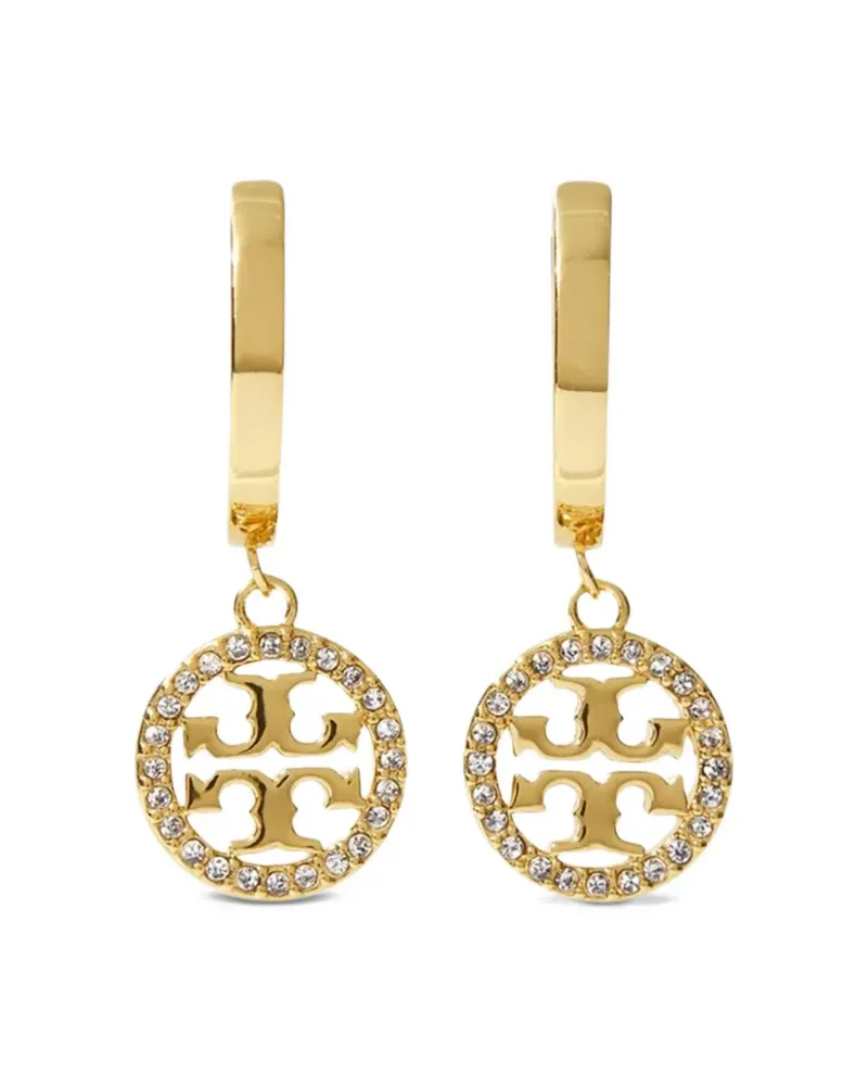 Tory Burch crystal-embellished hoop earrings - Gold Gold