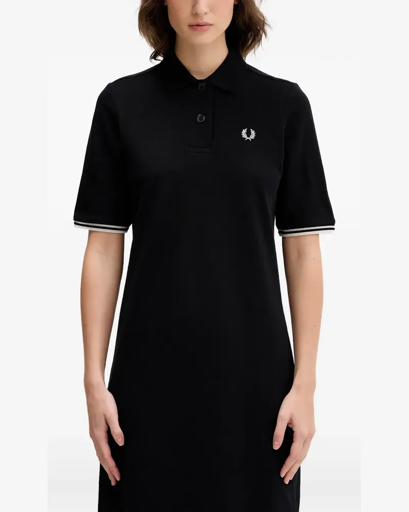Fred Perry cotton midi dress - Schwarz Schwarz