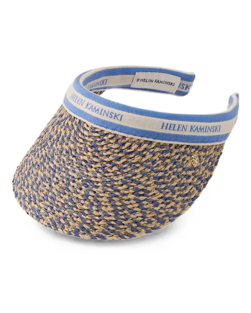 Helen Kaminski woven raffia visor - Blau Blau