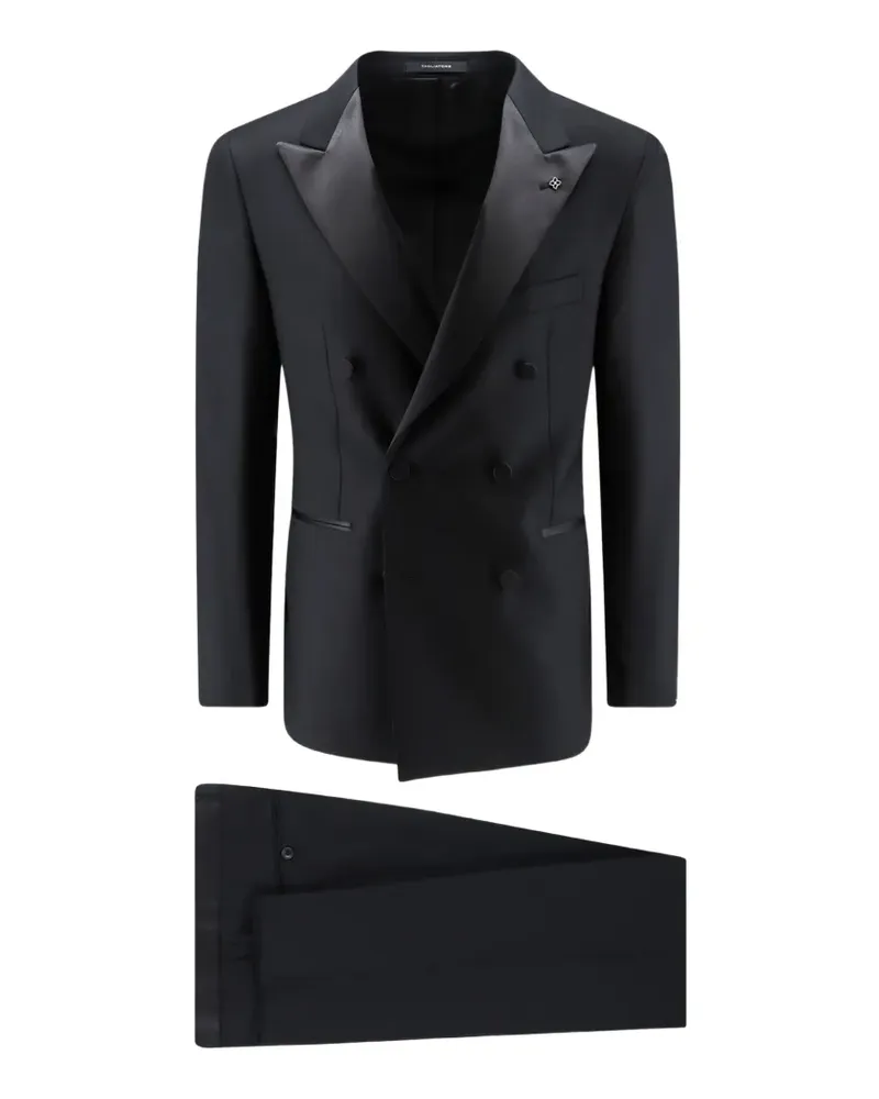 Tagliatore Doppelreihige Smoking-Jacke - Schwarz Schwarz