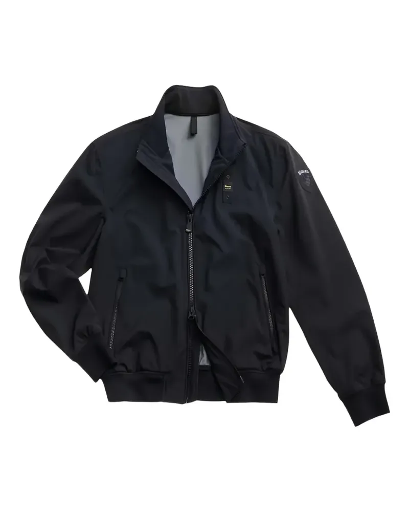 Blauer logo-patch zip-up jacket Blau