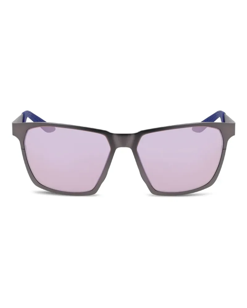 Nike Sonnenbrille mit eckigem Gestell - Grau Grau