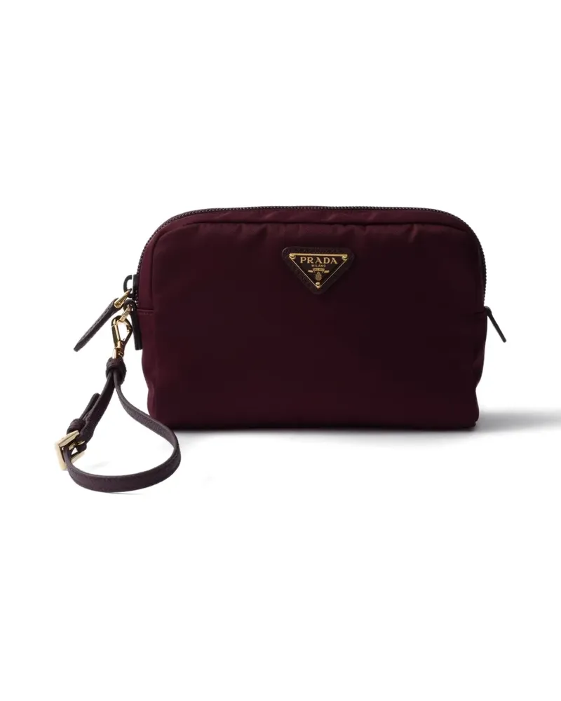 Prada Kosmetiktasche mit Logo - Braun Braun