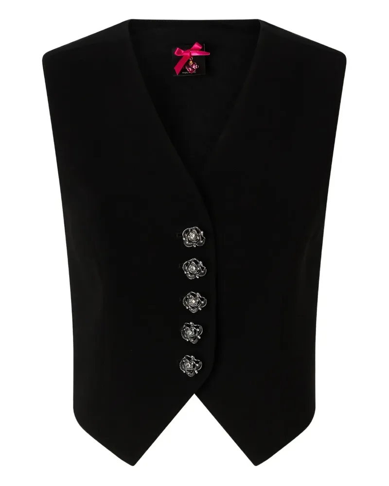 Pinko Weste mit Knöpfen - Schwarz Schwarz