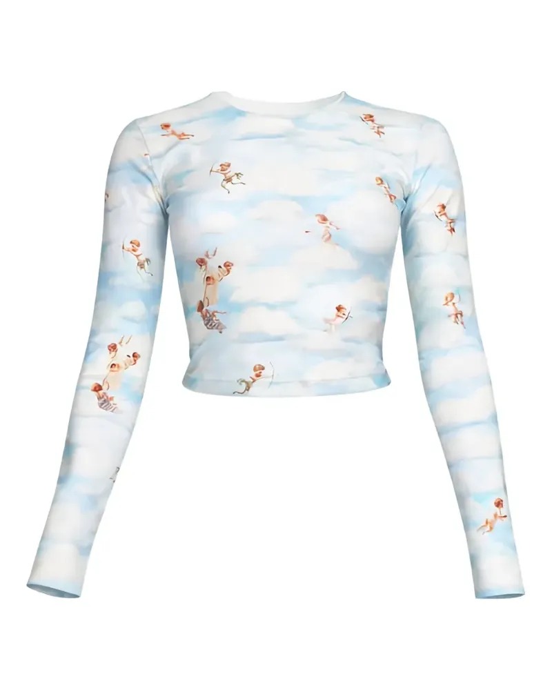 Fiorucci Beatitudo long-sleeve printed T-shirt - Blau Blau