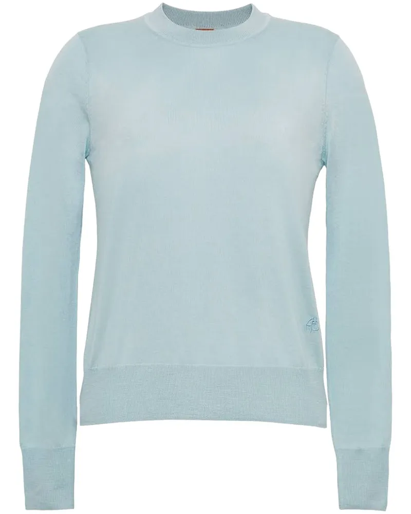 Adam Lippes Pullover mit Logo-Stickerei - Blau Blau