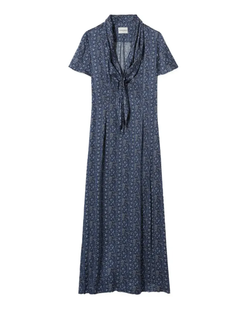Claudie Pierlot Midikleid mit Paisley-Print - Blau Blau
