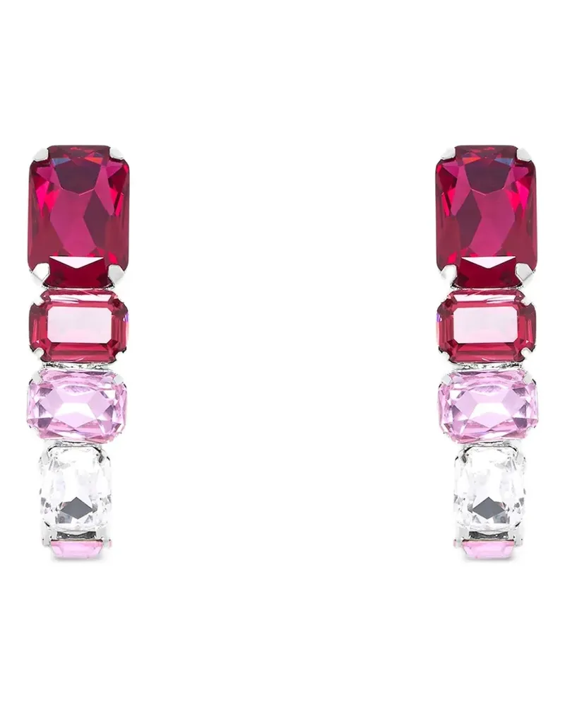 Area Gewickelte Kristallohrringe - Rosa Rosa
