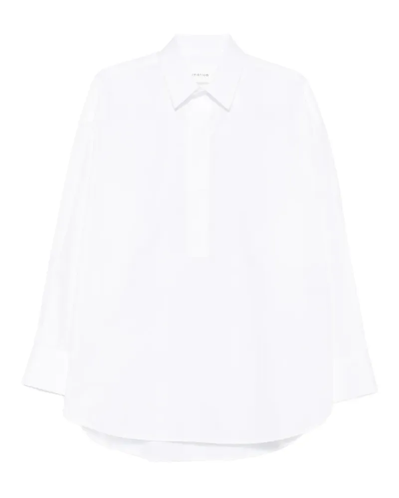 ARMARIUM Candela concealed-placket curved-hem shirt - Weiß Weiß