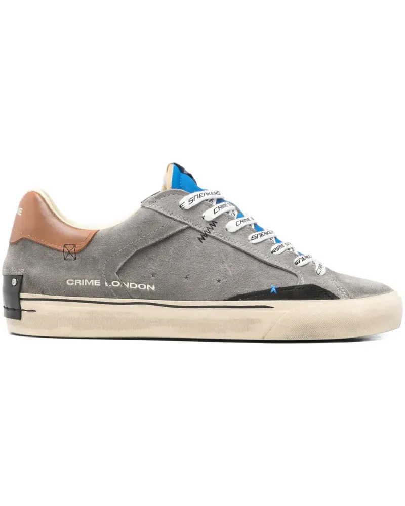 Crime laced panelled sneakers - Grau Grau