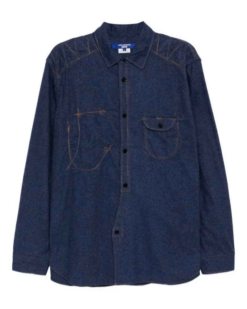 Junya Watanabe Hemd mit Ziernähten - Blau Blau
