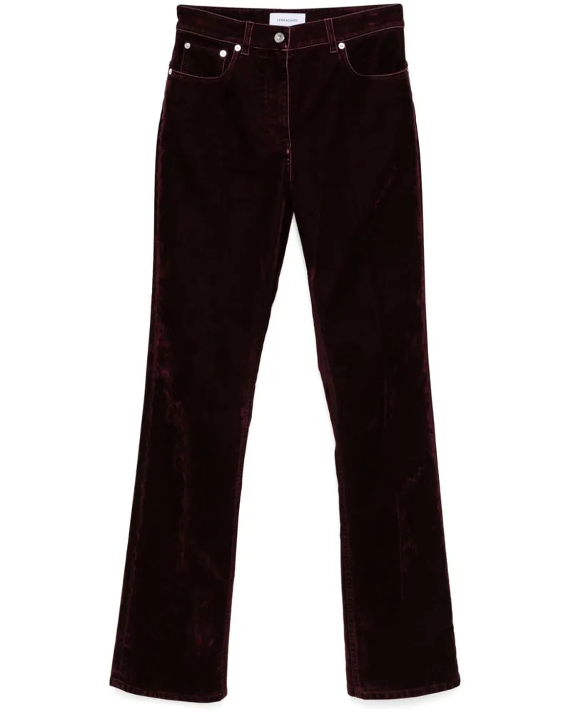 Ferragamo Hose aus Samt - Rot Rot