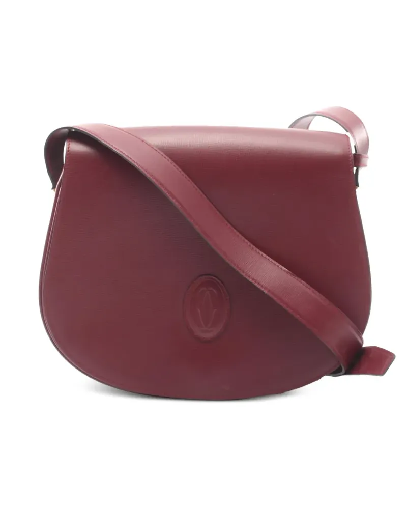 Cartier 2010s Mast line logo-embossed shoulder bag - Rot Rot