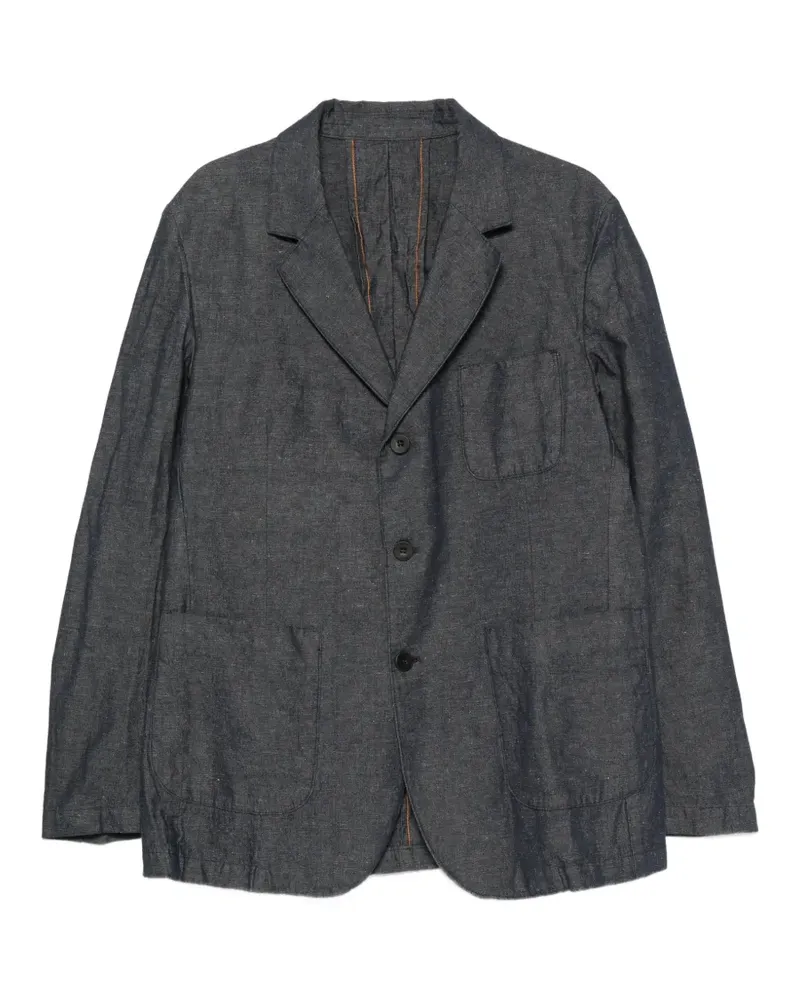 Original Vintage Style notched-lapel patch-pocket blazer - Blau Blau