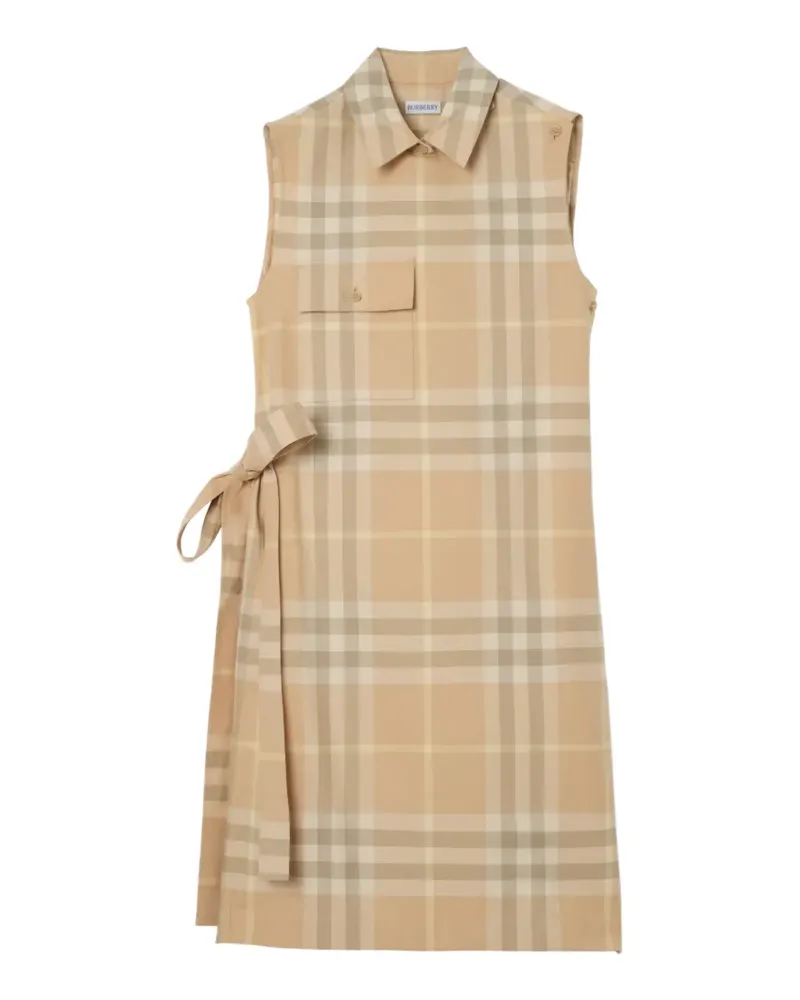 Burberry Hemdkleid mit Check - Nude Nude