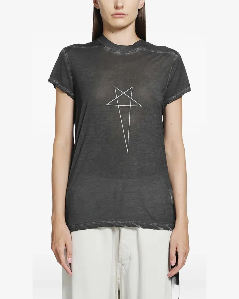 DRKSHDW by Rick Owens Small Level pentagram-print T-shirt - Grau Grau