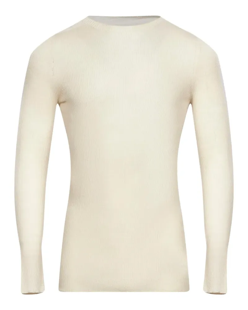 Rick Owens ribbed-knit long-sleeve T-shirt - Nude Nude