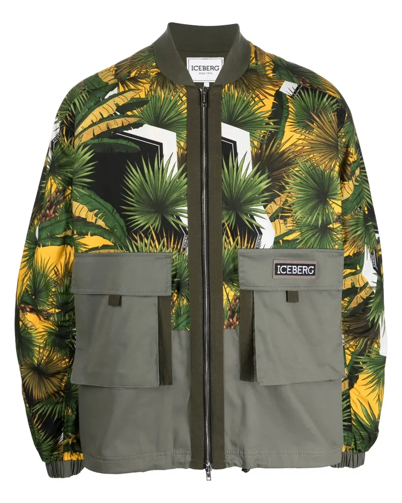 Iceberg Jacke mit Palmen-Print - Grün Grün