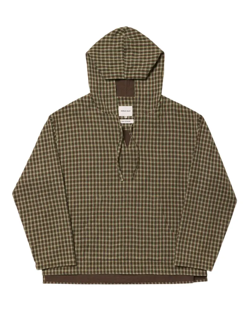Nicholas Daley Karierter Hoodie - Braun Braun