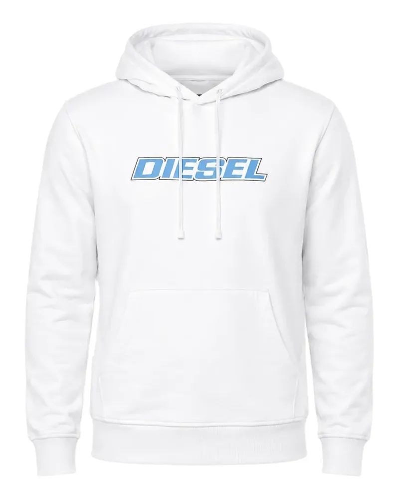 Diesel Hoodie mit Kängurutasche - Weiß Weiß