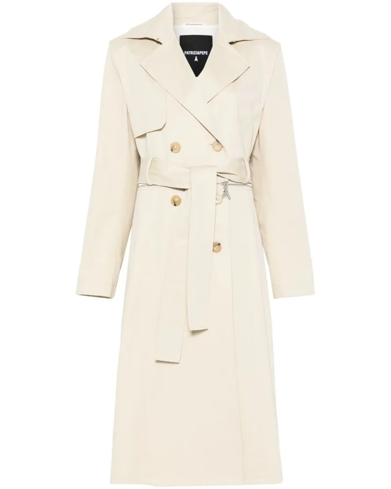 Patrizia Pepe Trenchcoat mit Reißverschluss - Nude Nude