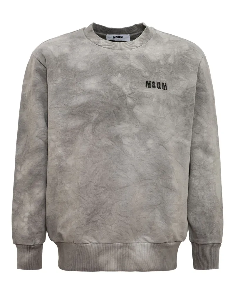 MSGM Sweatshirt mit Batikmuster - Grau Grau