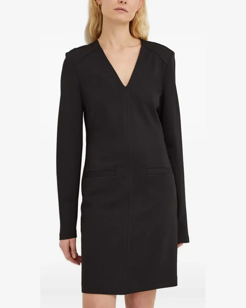 BRUUNS BAZAAR Minikleid mit V-Ausschnitt - Schwarz Schwarz