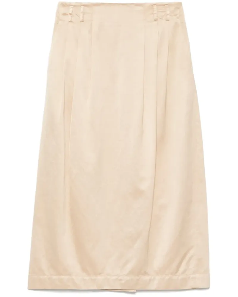 Peserico Midirock aus Satin - Nude Nude