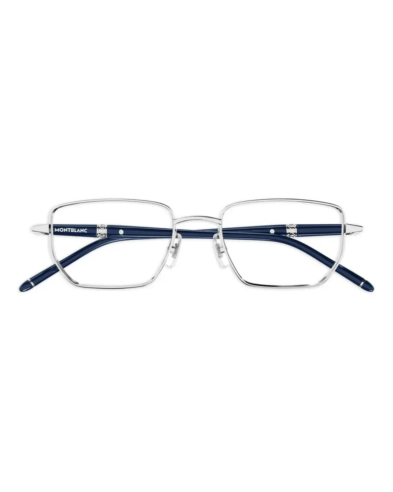 Montblanc Brille mit eckigem Gestell - Silber Silber