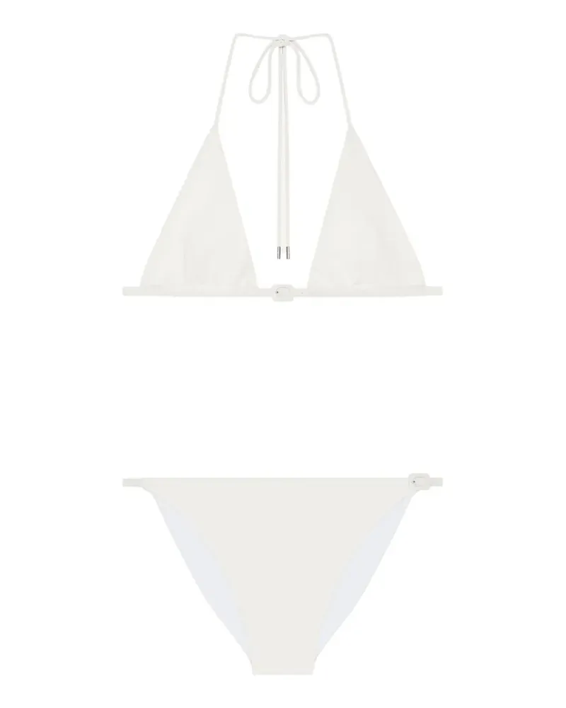 Courrèges Bikini mit Schnallendetail - Weiß Weiß