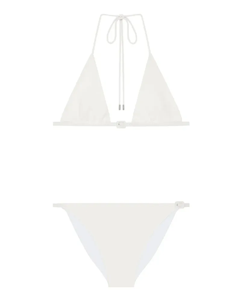 Courrèges Bikini mit Schnallendetail - Weiß Weiß