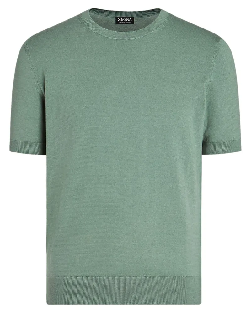 Ermenegildo Zegna Fein gestricktes T-Shirt - Grün Grün