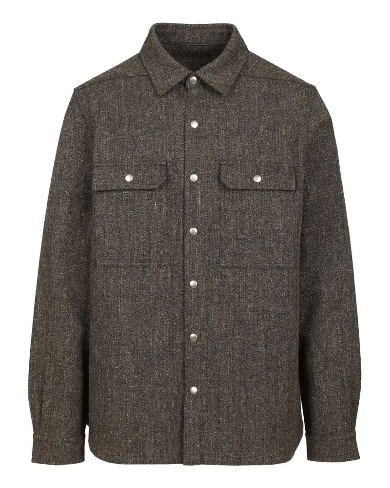 Rick Owens webbing-strap wool-blend jacket - Braun Braun