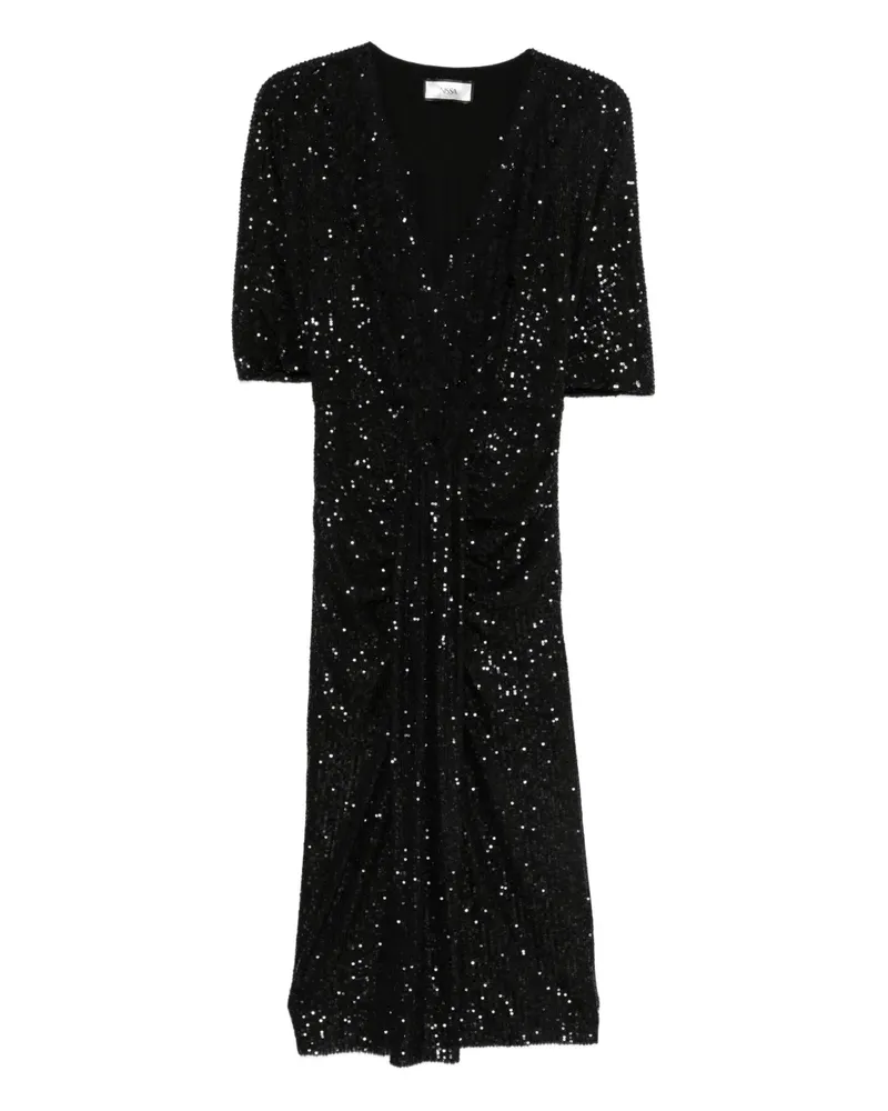 NISSA Midikleid mit Pailletten - Schwarz Schwarz
