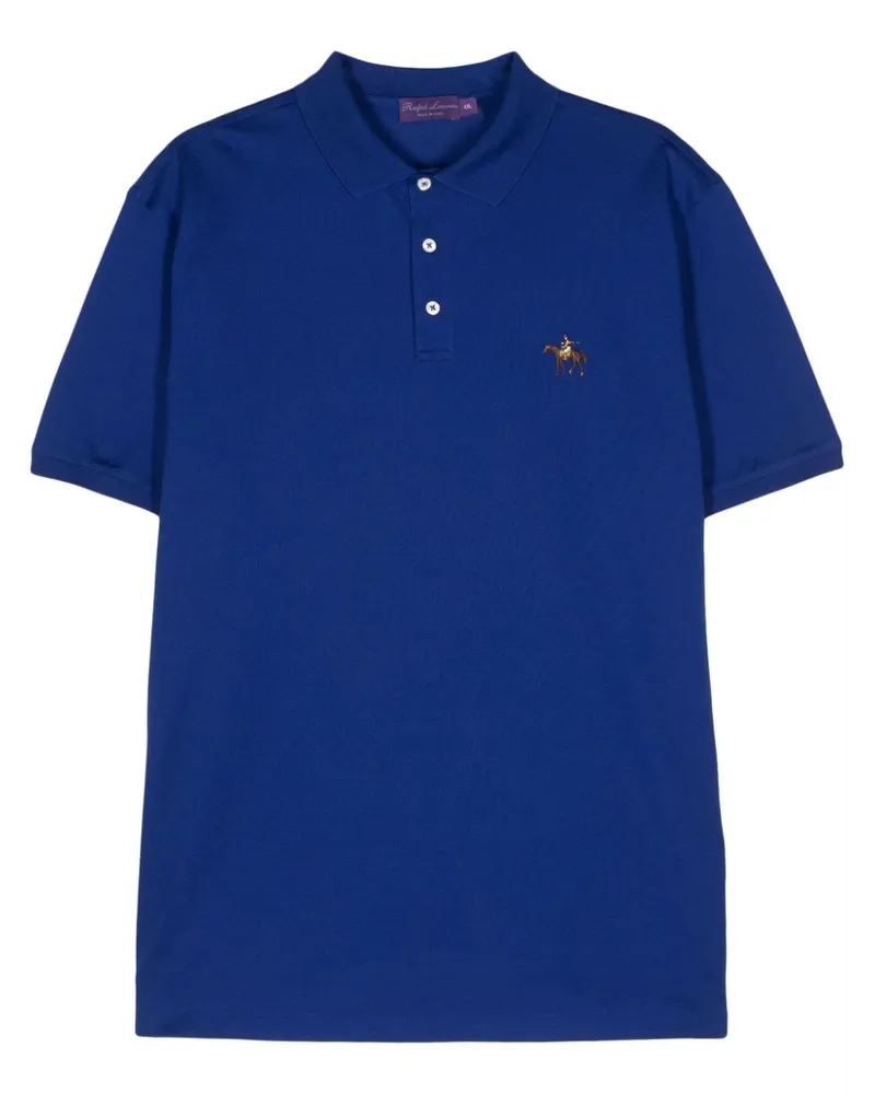 Ralph Lauren Poloshirt mit Standing Horse-Stickerei - Blau Blau