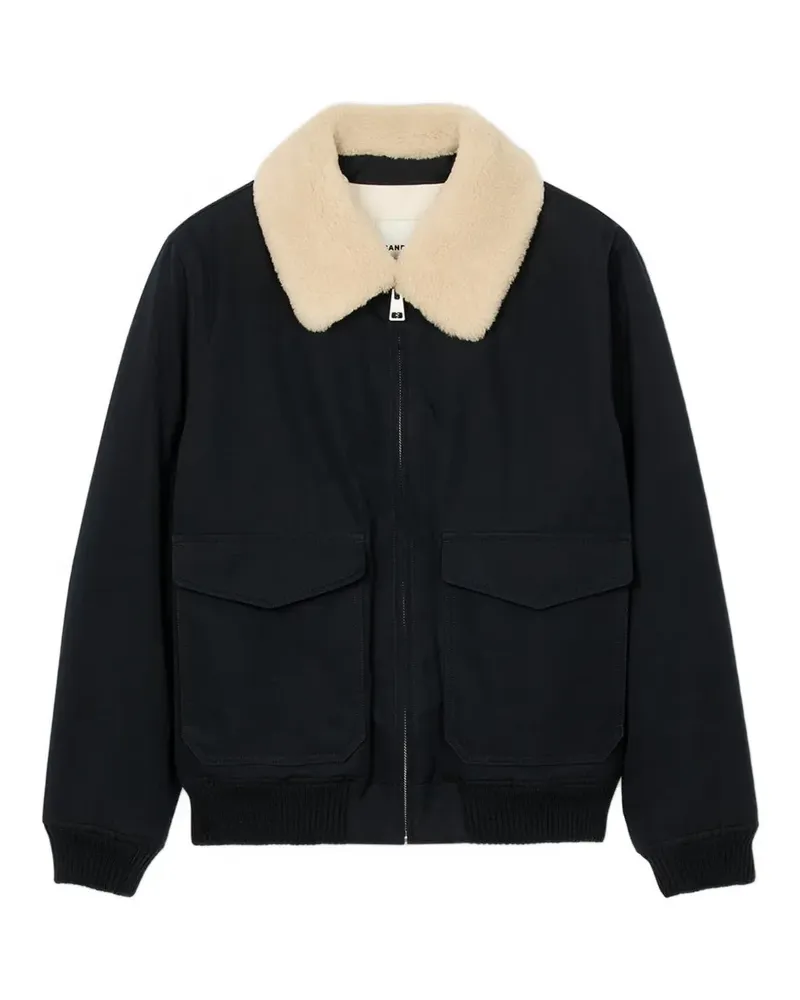 Sandro Jacke mit Shearling-Kragen - Blau Blau