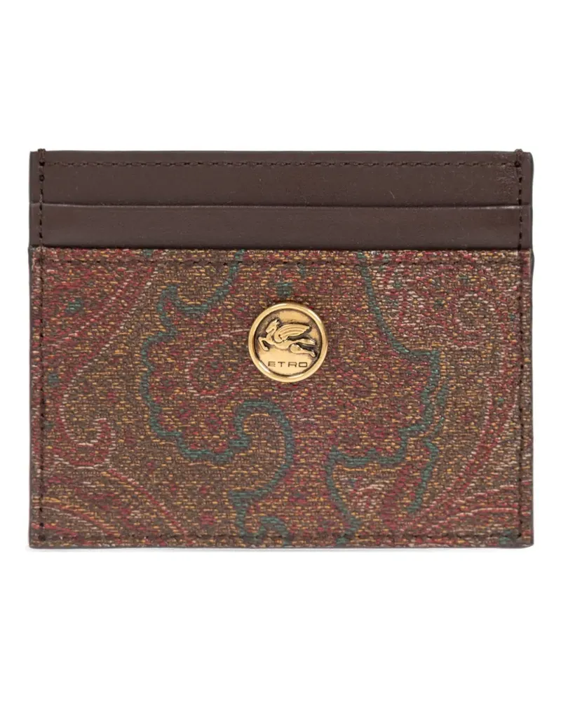 Etro Kartenetui mit Paisleymuster - Braun Braun