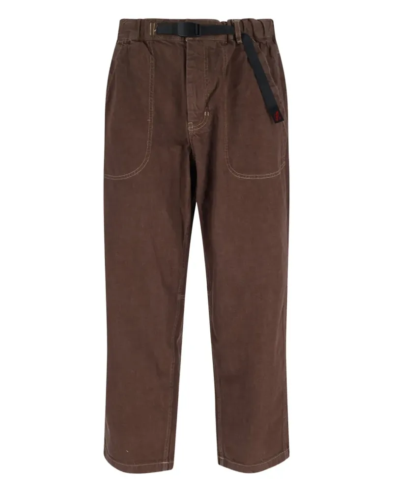 GRAMICCI adjustable-waist topstitched jeans - Braun Braun