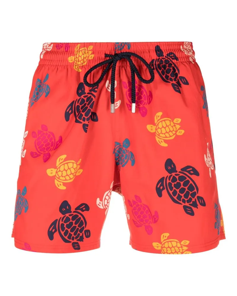 Vilebrequin Badeshorts mit Schildkröten-Print - Rot Rot