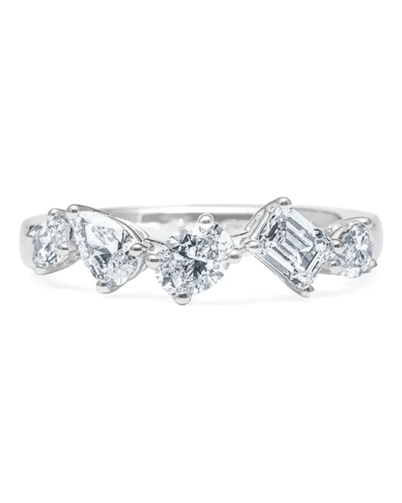 Azzaro five-row diamond ring - Silber Silber